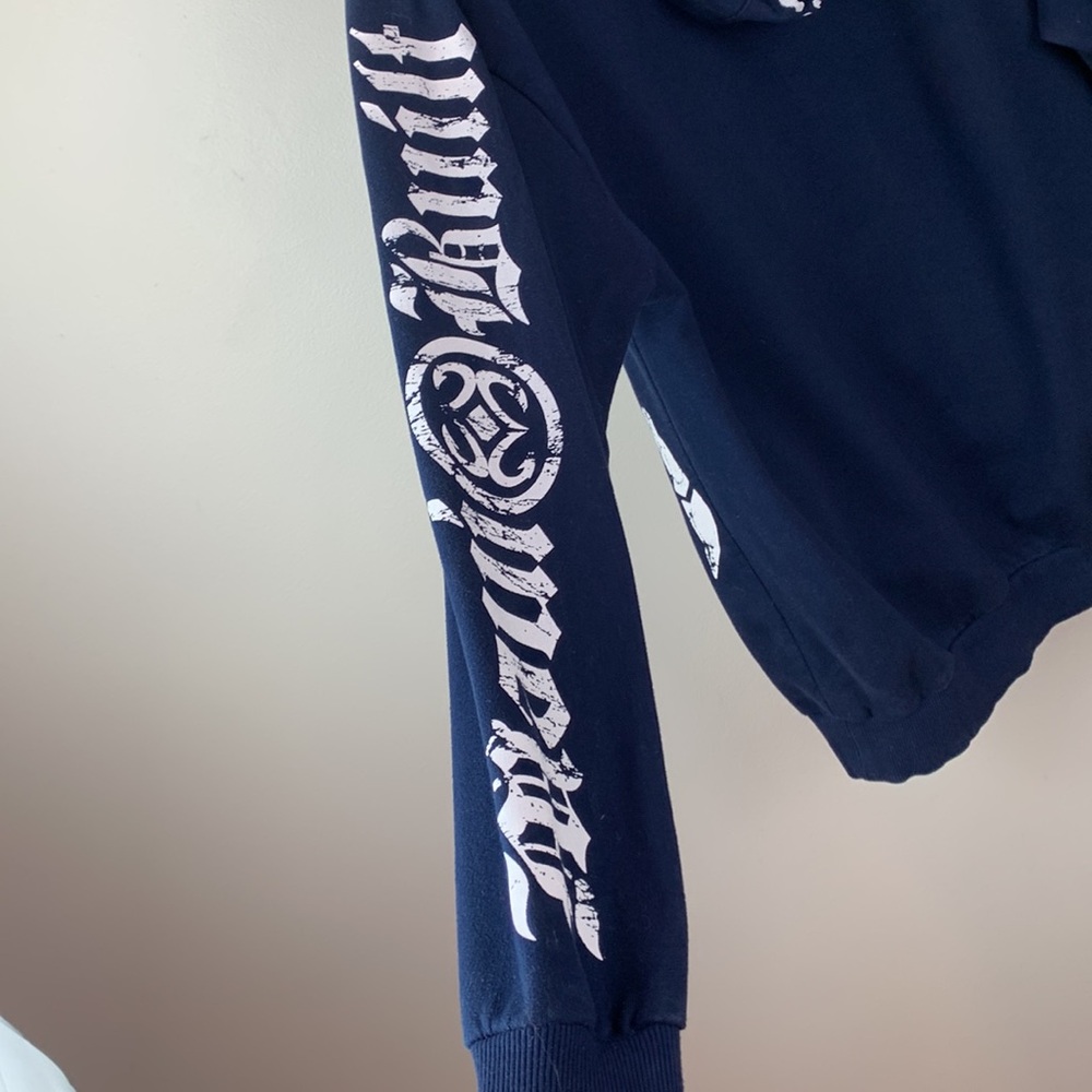 MauiBuilt Navy Blue Hoodie with White Crab Graphic - Picture 5 of 8